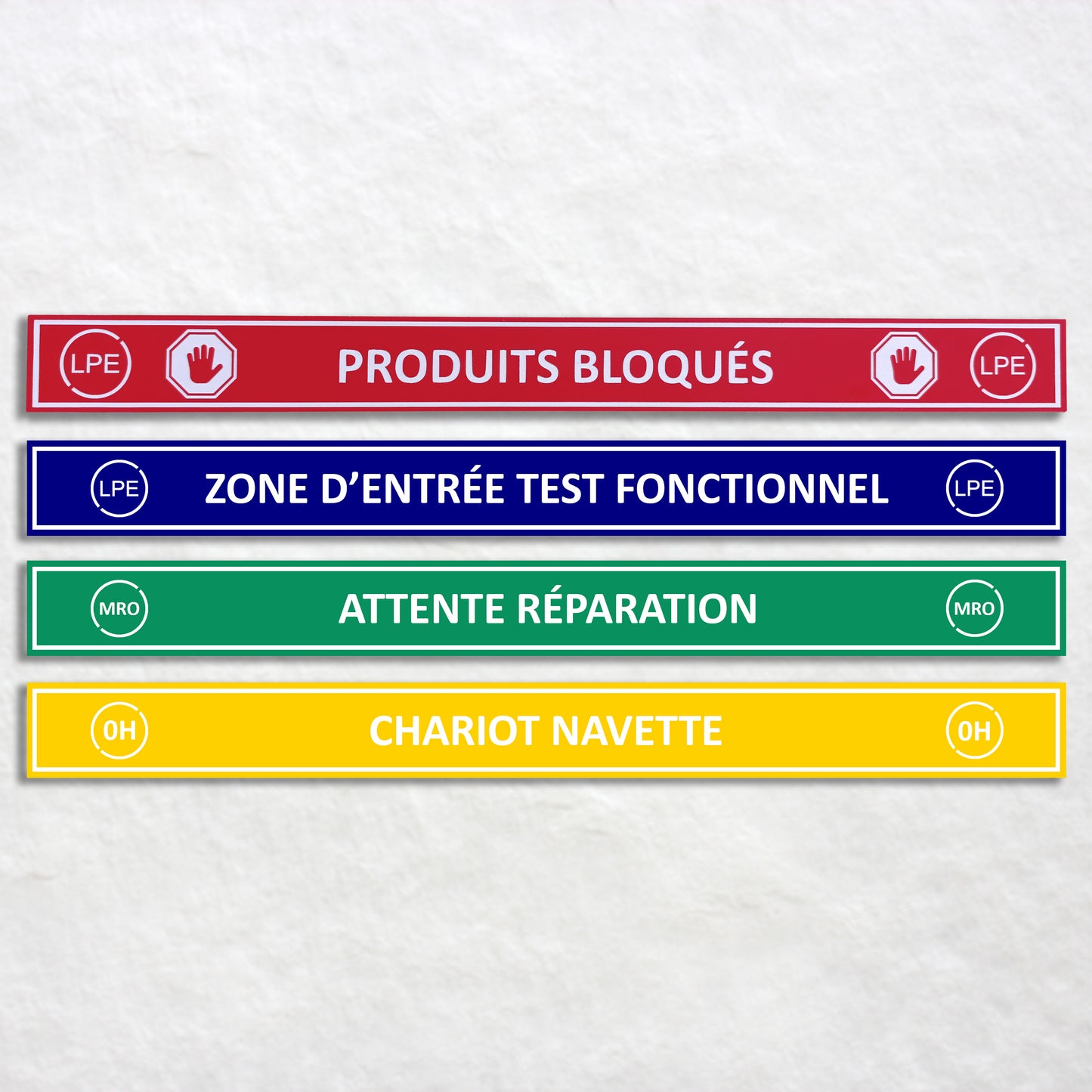 Plaque d’identification 5S – Signalétique industrielle personnalisée 1,5mm
